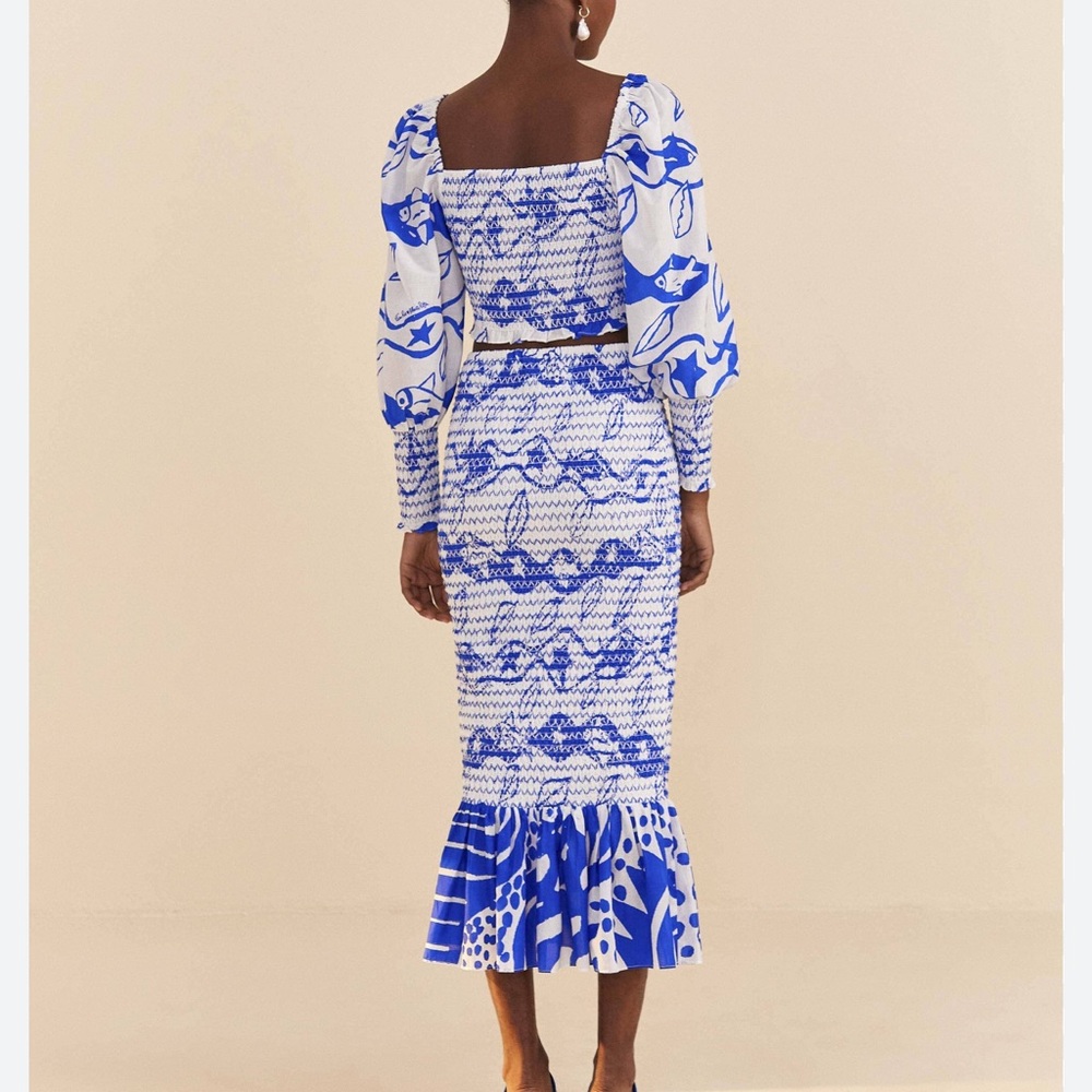 FARM Rio Off-White Pitta Waves Set